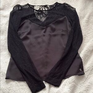 Guess Black Lace Blouse